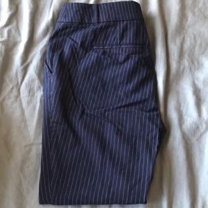 pinstripe skinny dress pants